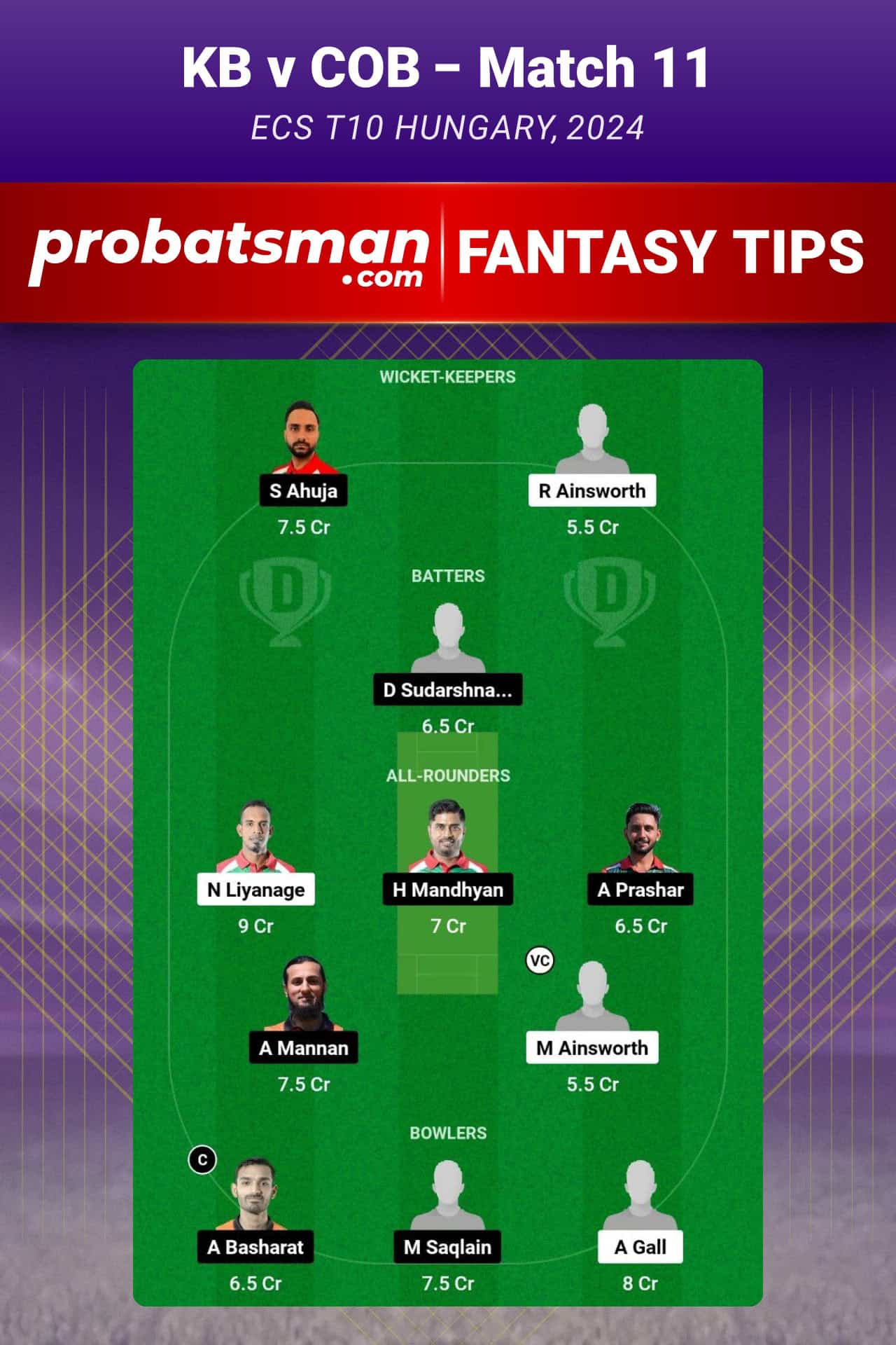 DK vs ROT Dream11 Prediction For Match 11 of ECS T10 Hungary 2024