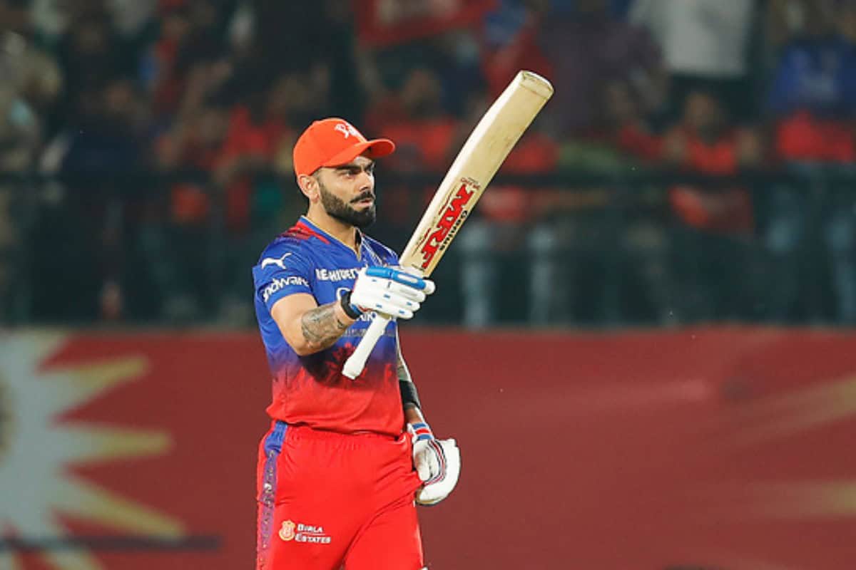 Virat Kohli Celebrating Century in an IPL 2024 Match